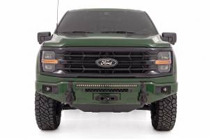 Rough Country - 13012-DB | Rough Country FXS Front Bumper, EcoBoost For Ford F-150 2WD/4WD | DB, Shelter Green, With Winch Mount - Image 4
