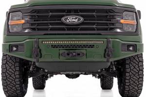 Rough Country - 13012-DB | Rough Country FXS Front Bumper, EcoBoost For Ford F-150 2WD/4WD | DB, Shelter Green, With Winch Mount - Image 6