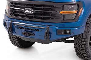 13012-B3 | Rough Country FXS Front Bumper, EcoBoost For Ford F-150 2WD/4WD | B3, Atlas Blue, With Winch Mount