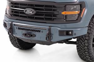 13012-KU | Rough Country FXS Front Bumper, EcoBoost For Ford F-150 2WD/4WD | KU, Area 51, With Winch Mount