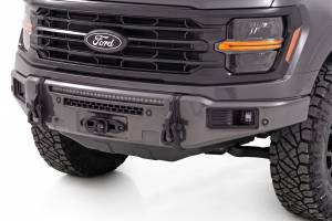 13012-M7 | Rough Country FXS Front Bumper, EcoBoost For Ford F-150 2WD/4WD | M7, Carbonized Gray, With Winch Mount