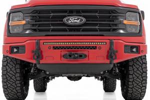 Rough Country - 13012-PQ | Rough Country FXS Front Bumper, EcoBoost For Ford F-150 2WD/4WD | PQ, Race Red, With Winch Mount - Image 6