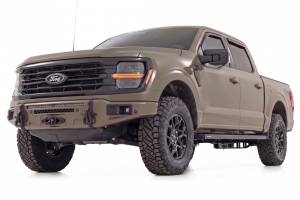 Rough Country - 13012-T9 | Rough Country FXS Front Bumper, EcoBoost For Ford F-150 2WD/4WD | T9, Marsh Gray, With Winch Mount - Image 3