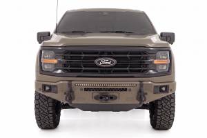 Rough Country - 13012-T9 | Rough Country FXS Front Bumper, EcoBoost For Ford F-150 2WD/4WD | T9, Marsh Gray, With Winch Mount - Image 4