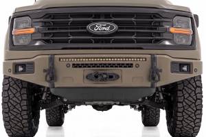 Rough Country - 13012-T9 | Rough Country FXS Front Bumper, EcoBoost For Ford F-150 2WD/4WD | T9, Marsh Gray, With Winch Mount - Image 6