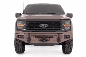 Rough Country - 13012-D1 | Rough Country FXS Front Bumper, EcoBoost For Ford F-150 2WD/4WD | D1, Stone Gray, With Winch Mount - Image 5