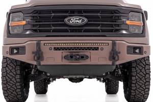 Rough Country - 13012-D1 | Rough Country FXS Front Bumper, EcoBoost For Ford F-150 2WD/4WD | D1, Stone Gray, With Winch Mount - Image 6