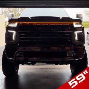 264001AMS | Recon DRL Hood Light with Start-up Sequence in AMBER - 59" Length
