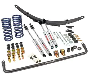 11535023 | Ridetech StreetGRIP Suspension System For Chevrolet Corvette | RQ-S Series Shocks | Including Steel Leaf Springs