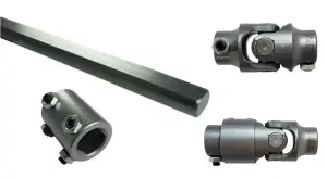 11009536 | Ridetech Steering Column U-Joint Kit For GM F-Body | 1″ DD to 3/4″-36 Spline