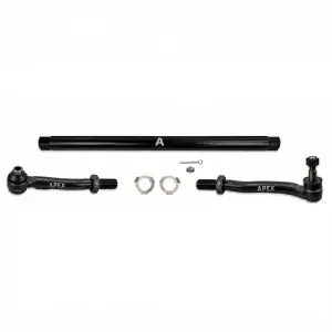 KIT362-BLK | Apex Chassis ProLock Tie Rod Kit For Ford F-450/F-550 Super Duty 4WD | 7075-T6 Anodized Black Aluminum