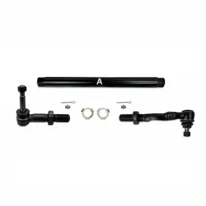 KIT361-STL | Apex Chassis ProLock Drag Link Kit For Ford F-450/F-550 Super Duty 4WD | DOM Matte Black Powder Coated Steel