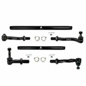 Apex Chassis - KIT365-STL | Apex Chassis ProLock Steering Kit For Ford F-450/F-550 Super Duty 4WD | DOM Matte Black Powder Coated Steel - Image 1