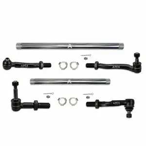 KIT360-POL | Apex Chassis ProLock Steering Kit For Ford F-450/F-550 Super Duty 4WD | 7075-T6 Polished Aluminum