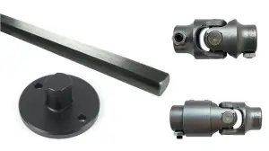 12319505 | Ridetech Steering Column U-Joint Adapter Kit For Ford F-100 | Rag Joint to 3/4″-36 Spline