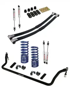 11175014 | Ridetech StreetGRIP Suspension System For Chevrolet Camaro / Pontiac Firebird | NO Ball Joints or Bushings | RQ-S Series Shocks | Composite Leaf Springs