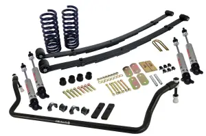 11175022 | Ridetech StreetGRIP Suspension System For Chevrolet Camaro / Pontiac Firebird | NO Ball Joints or Bushings | HQ Series Shocks | Steel Leaf Springs